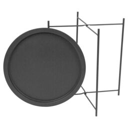 Harbour Housewares Round Steel Tray Table in Black - thumbnail 4