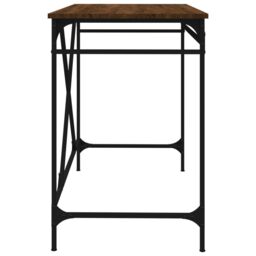 Berkfield Home Desk Brown Oak 100x50x75 cm Engineered Wood & Iron - Size: 100 x 50 x 75 cm - thumbnail 6