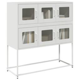 Berkfield Home Sideboard White 100.5x39x107 cm Cold-rolled Steel - thumbnail 2