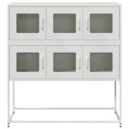 Berkfield Home Sideboard White 100.5x39x107 cm Cold-rolled Steel - thumbnail 5