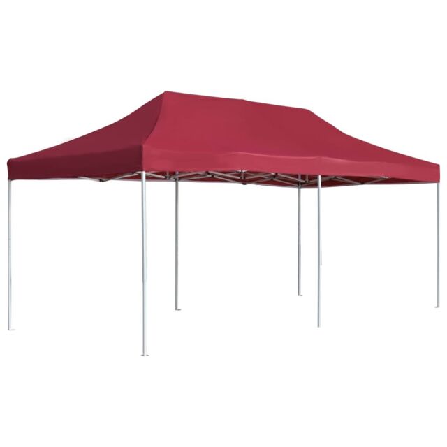 Berkfield Home Professional Folding Party Tent Aluminium 6x3 m Wine Red - image 1