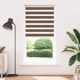 Berkfield Home Zebra Blind Brown 110x200 cm Fabric Width 105.9 cm Polyester