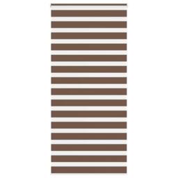 Berkfield Home Zebra Blind Brown 110x200 cm Fabric Width 105.9 cm Polyester - thumbnail 2