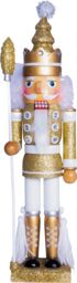 Netagon Gold Nutcracker with Staff Christmas Decoration - thumbnail 4