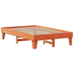 Berkfield Home Durable Bed Frame without Mattress Wax Brown 135x190 cm Double So - thumbnail 6