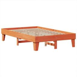 Berkfield Home Durable Bed Frame without Mattress Wax Brown 135x190 cm Double So - thumbnail 1