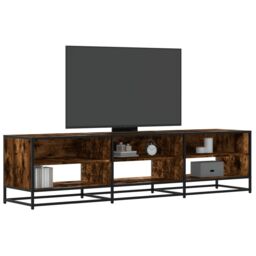 Berkfield Home TV Cabinet Smoked Oak 180x40x46 cm Engineered Wood in Brown - Size: 180 x 40 x 46 cm - thumbnail 1