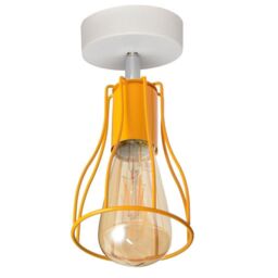Netlighting Tube Semi Flush Light White Orange 10cm