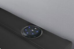 Harmin LUXURY LED, MUSIC, Bluetooth, Speakers, USB, Faux Leather Frame in Black - Size: Double - thumbnail 4