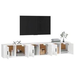 Berkfield Home Wall-mounted TV Cabinets 3 pcs White 80x34.5x40 cm - thumbnail 3