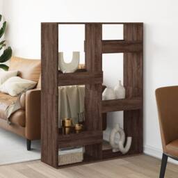 Berkfield Home Room Divider Brown Oak 100x33x135 cm Engineered Wood - Size: 100 x 33 x 135 cm - thumbnail 3