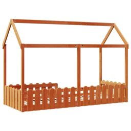 Berkfield Home Kids' House Bed Frame without Mattress Wax Brown 80x200 cm - thumbnail 6