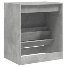 Berkfield Home Shoe Cabinet Concrete Grey 60x42x69 cm Engineered Wood - Size: 60 x 42 x 69 cm - thumbnail 7