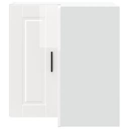 Berkfield Home Kitchen Wall Corner Cabinet Porto High Gloss White Engineered Wood - thumbnail 4