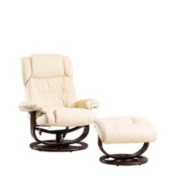 Artemis Home Gilchrist Swivel Recliner & Footstool in Cream - thumbnail 2
