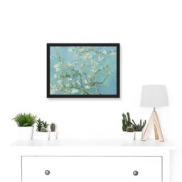Artery8 Vincent Van Gogh Almond Blossom Painting Artwork Framed Wall Art Print A4 in Black - thumbnail 2