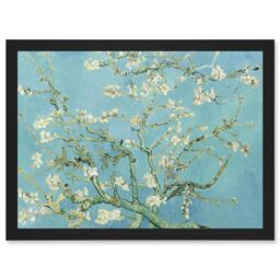 Artery8 Vincent Van Gogh Almond Blossom Painting Artwork Framed Wall Art Print A4 in Black - thumbnail 1