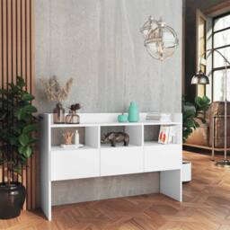 Berkfield Home Sideboard White 105x30x70 cm Engineered Wood - Size: 105 x 30 x 70 cm - thumbnail 3
