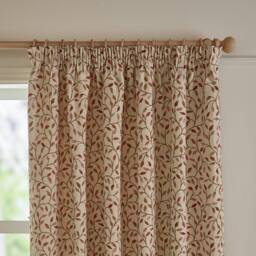 Voyage Maison Cervino Jacquard Pencil Pleat Curtain Pair in Beige - Size: 229 cm width x 229 cm drop - thumbnail 3