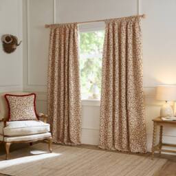 Voyage Maison Cervino Jacquard Pencil Pleat Curtain Pair in Beige - Size: 229 cm width x 229 cm drop - thumbnail 2