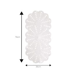 Showerdrape Petal White 740 x 360mm Anti-slip Bath Mat - thumbnail 3
