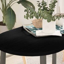 Berkfield Home Table Top Dark Brown 100x50x2 cm Solid Wood Oak Oval in Black - Size: 100 x 50 x 2 cm - thumbnail 2