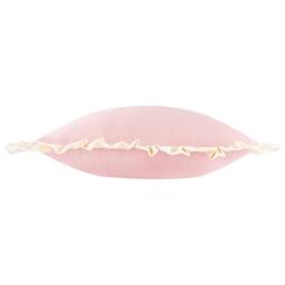 Wylder Effie 100% Cotton Plain Ruffle Cushion in Baby Pink - Size: 45 cm x 45 cm - thumbnail 2