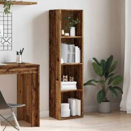 Berkfield Home Book Cabinet Old Wood 36x30x143 cm Engineered Wood in Brown - Size: 36 x 30 x 143 cm - thumbnail 3