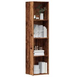 Berkfield Home Book Cabinet Old Wood 36x30x143 cm Engineered Wood in Brown - Size: 36 x 30 x 143 cm - thumbnail 2