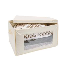 KORVIXA Cream 66L Large Collapsible Storage Box