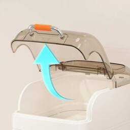 EONLION 5 Tier Plastic Storage Cabinet in White - thumbnail 4