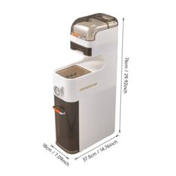 EONLION 5 Tier Plastic Storage Cabinet in White - thumbnail 2