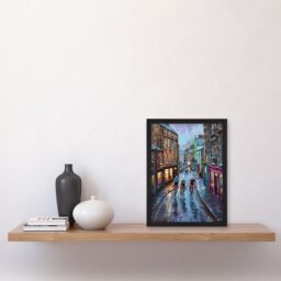 "Artery8 Cyclists Tour De Yorkshire Race Modern Painting Framed Art Print - Size: W12"" x H16""" - thumbnail 4
