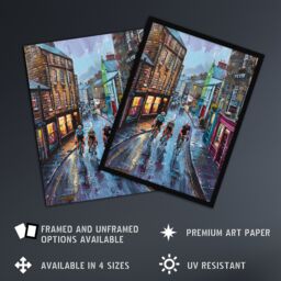 "Artery8 Cyclists Tour De Yorkshire Race Modern Painting Framed Art Print - Size: W12"" x H16""" - thumbnail 2