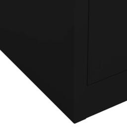 Berkfield Home Office Cabinet Black 90x40x102 cm Steel - Size: 90 x 40 x 102 cm - thumbnail 9