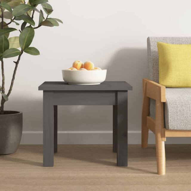 Berkfield Home Beautiful Coffee Table Grey 35x35x30 cm Solid Wood Pine - Size: 35 x 35 x 30 cm - image 1