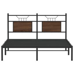 Berkfield Home Bed Frame without Mattress Brown Oak 137x190 cm Engineered Wood - thumbnail 6