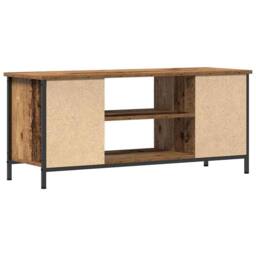 Berkfield Home Modern Entertainment Centre Old wood Particle board, metal in Brown - thumbnail 7