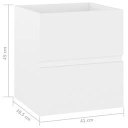 Berkfield Home Sink Cabinet White 41x38.5x45 cm Engineered Wood - thumbnail 7
