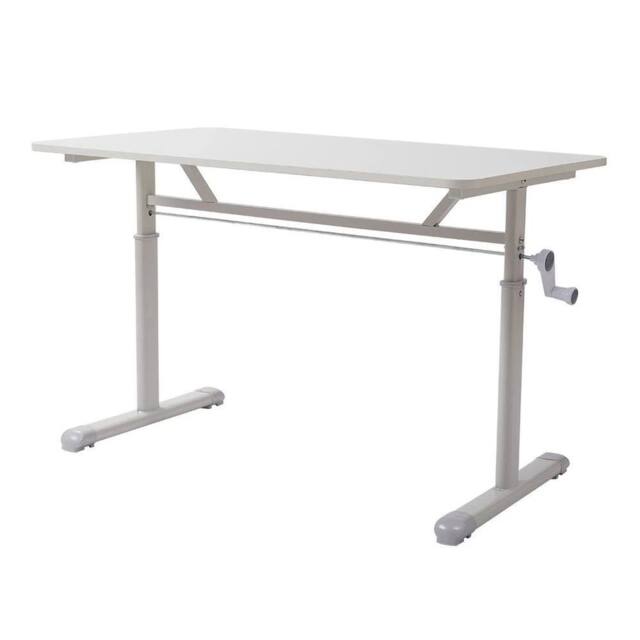 KORVIXA 80×60cm Ergonomic Height-Adjustable Sit-Stand Desk Workstation in White - Size: 100 cm x 100 cm - image 1