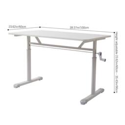 KORVIXA 80×60cm Ergonomic Height-Adjustable Sit-Stand Desk Workstation in White - Size: 100 cm x 100 cm - thumbnail 2