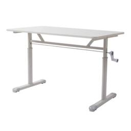 KORVIXA 80×60cm Ergonomic Height-Adjustable Sit-Stand Desk Workstation in White - Size: 100 cm x 100 cm