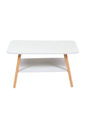 Living and Home Double-Tier Rectangular Coffee Table in White - thumbnail 2
