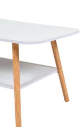 Living and Home Double-Tier Rectangular Coffee Table in White - thumbnail 3