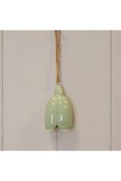 KDMD Green Ceramic Hanging Flower Decoration in Pale Green - thumbnail 1