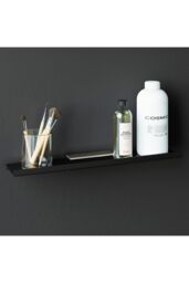 Cosmic Bathroom Shelf, Organizer, 40cm, Matt Steel, Architect S+ Collection in Black - thumbnail 3