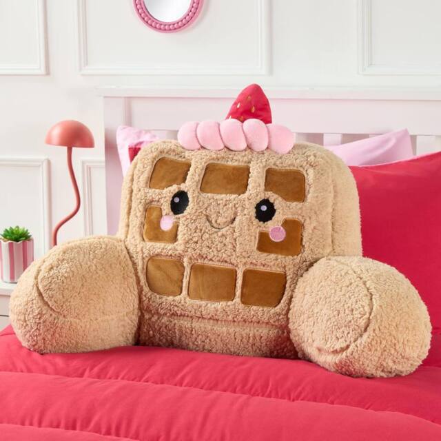 OHS Honey the Waffle Cuddle Cushion Novelty Reading Pillow in Brown - image 1