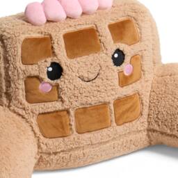 OHS Honey the Waffle Cuddle Cushion Novelty Reading Pillow in Brown - thumbnail 5