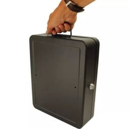 SPETLEK 12 Inch Security Lock Box Fireproof Chest Cash in Black - Size: Large - thumbnail 4