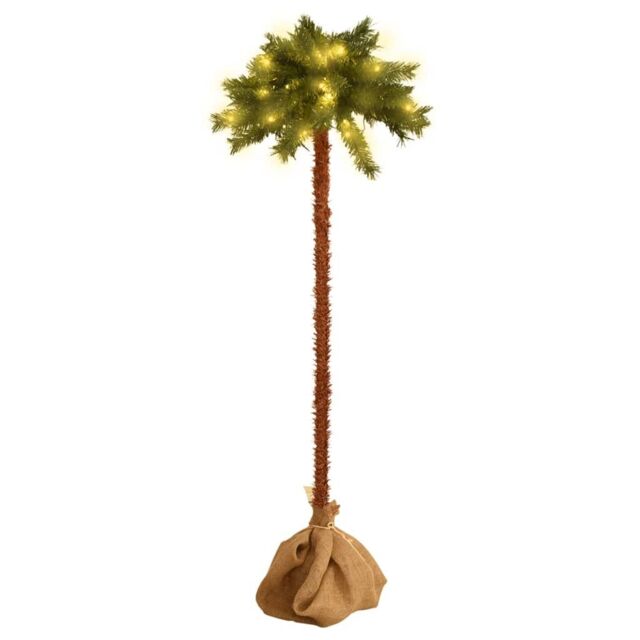Berkfield Home Christmas Tree with LEDs 120 cm in Green - image 1